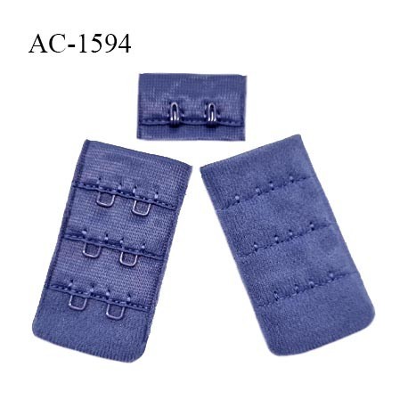 Agrafe 30 mm attache SG haut de gamme couleur bleu 3 rangées 2 crochets largeur 30 mm hauteur 55 mm prix à l'unité