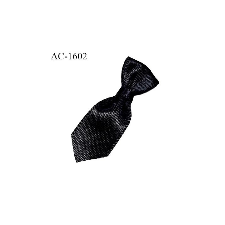 Noeud lingerie satin couleur noir largeur 12 mm hauteur 35 mm prix à l'unité