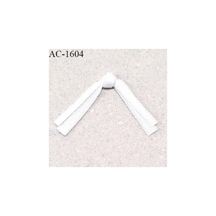 Noeud lingerie satin couleur blanc largeur 30 mm hauteur 20 mm prix à l'unité