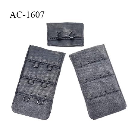 Agrafe 30 mm attache SG haut de gamme couleur gris 3 rangées 2 crochets largeur 30 mm hauteur 55 mm prix à l'unité