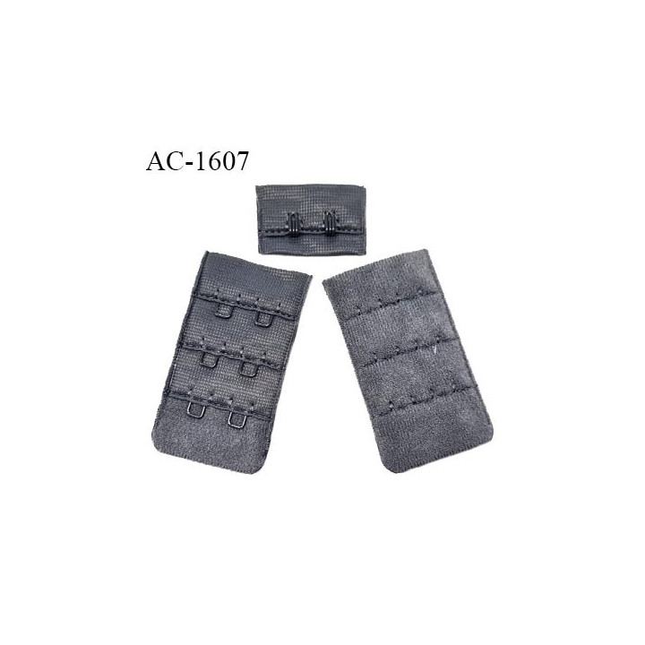 Agrafe 30 mm attache SG haut de gamme couleur gris 3 rangées 2 crochets largeur 30 mm hauteur 55 mm prix à l'unité