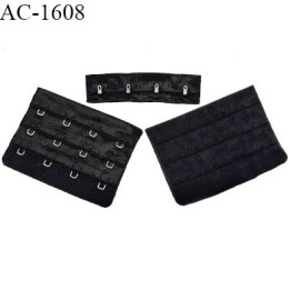 Agrafe 76 mm attache SG haut de gamme couleur noir 3 rangées 4 crochets largeur 76 mm hauteur 57 mm prix à l'unité