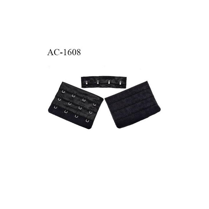Agrafe 76 mm attache SG haut de gamme couleur noir 3 rangées 4 crochets largeur 76 mm hauteur 57 mm prix à l'unité