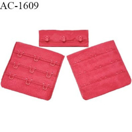 Agrafe 57 mm attache SG haut de gamme couleur rose 3 rangées 3 crochets largeur 57 mm hauteur 55 mm prix à l'unité