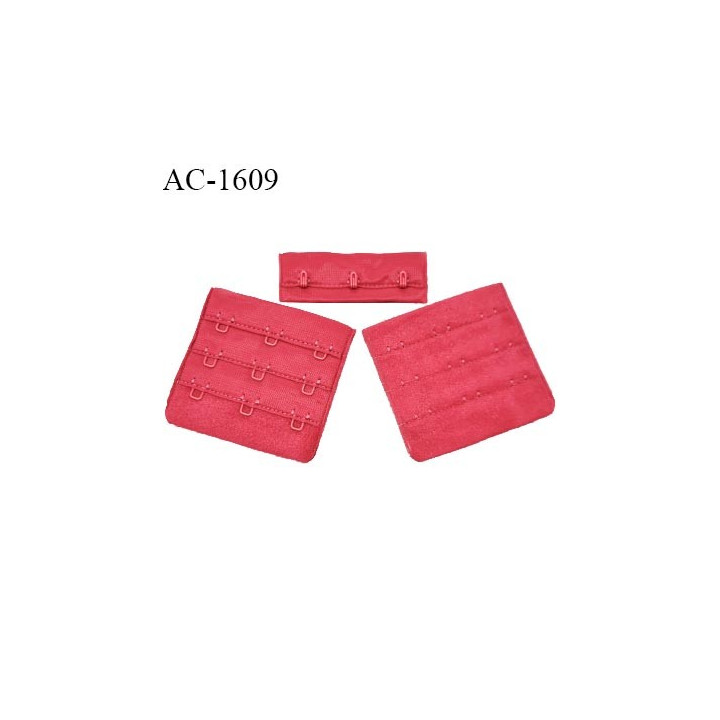 Agrafe 57 mm attache SG haut de gamme couleur rose 3 rangées 3 crochets largeur 57 mm hauteur 55 mm prix à l'unité