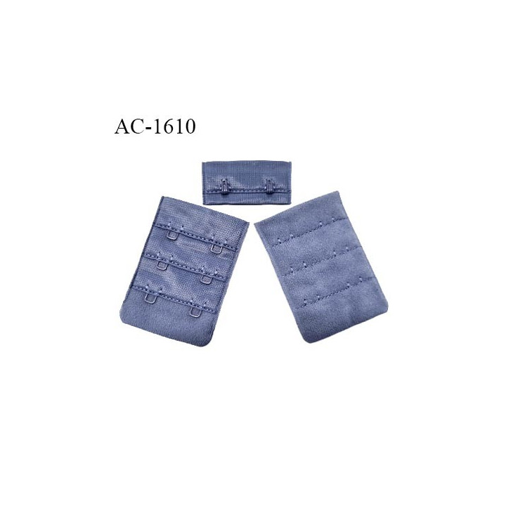 Agrafe 38 mm attache SG haut de gamme couleur bleu 3 rangées 2 crochets largeur 38 mm hauteur 55 mm prix à l'unité