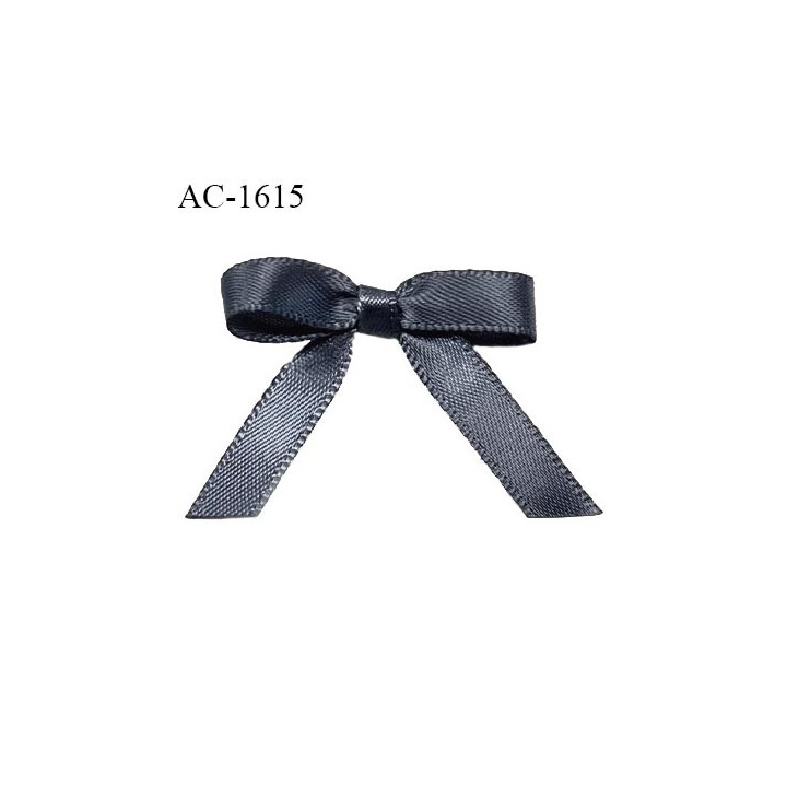 Noeud lingerie satin couleur gris largeur 40 mm hauteur 30 mm prix à l'unité