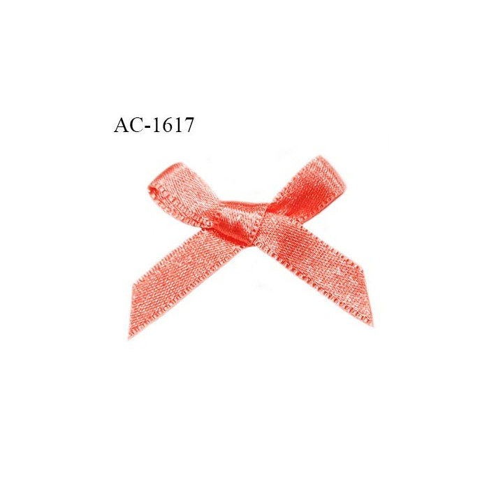 Noeud lingerie satin couleur orange largeur 30 mm hauteur 25 mm prix à l'unité