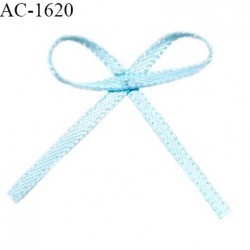 Noeud lingerie satin couleur bleu largeur 30 mm hauteur 25 mm prix à l'unité
