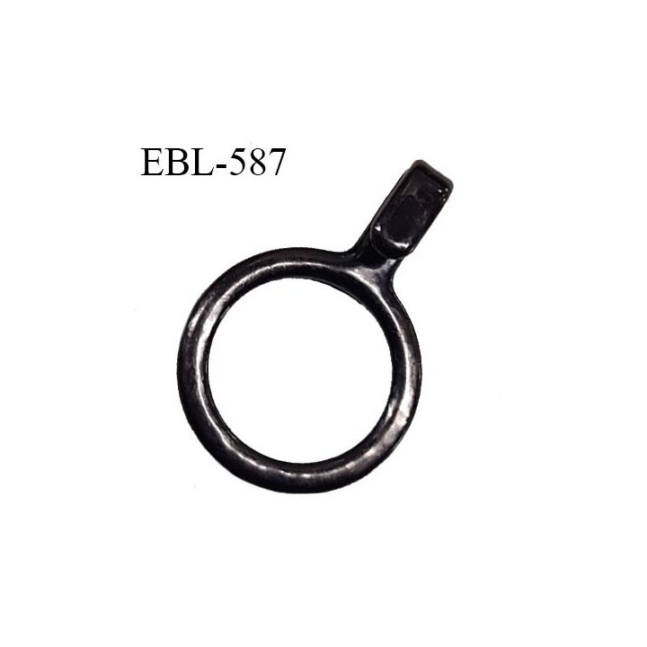 Anneau crochet 10 mm couleur noir laqué pour le passage croisé des bretelles dans le dos diamètre intérieur 10 mm prix à l'unité