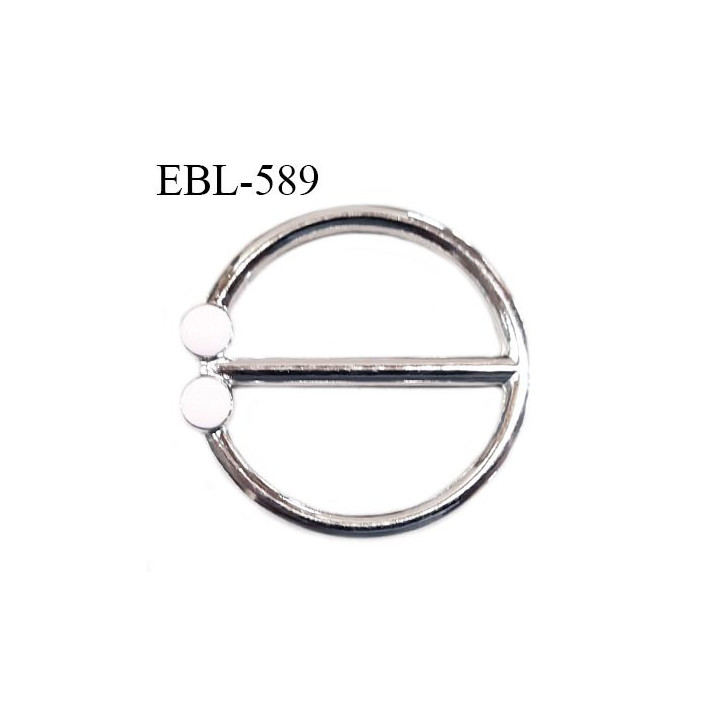 Boucle de réglage 22 mm en métal couleur argent et deux points rose pâle largeur intérieur 22 mm prix à l'unité