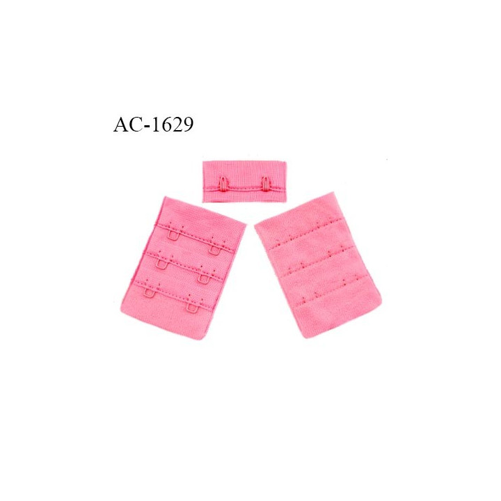 Agrafe 38 mm attache SG haut de gamme couleur rose flashy 3 rangées 2 crochets largeur 38 mm hauteur 55 mm prix à l'unité