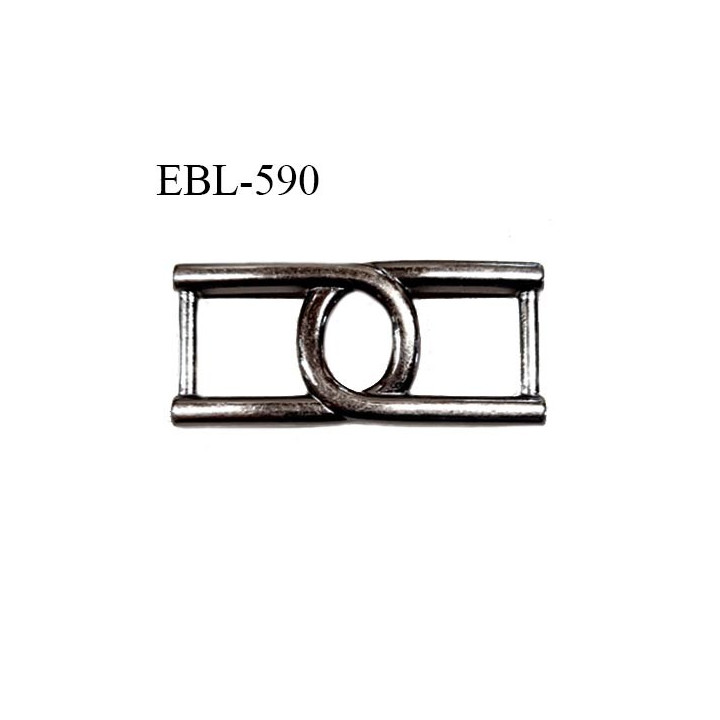 Réglette ou boucle de réglage de bretelle pour soutien gorge en métal chromé foncé prix à la pièce
