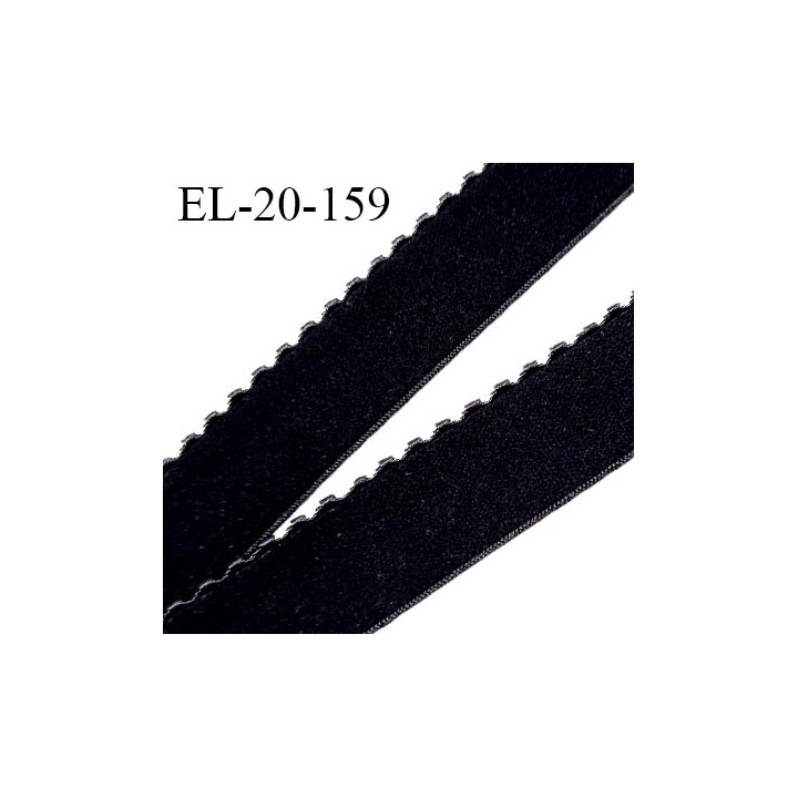 Elastique picot 20 mm haut de gamme couleur noir bonne élasticité +150% largeur 20 mm fabriqué en France prix au mètre