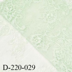 Dentelle 22 cm lycra extensible haut de gamme largeur 22 cm couleur vert pistache clair prix pour 1 mètre