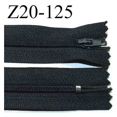 fermeture éclair longueur 20 cm couleur gris anthracite non séparable zip nylon largeur 2.5 cm largeur de la glissière 4 mm