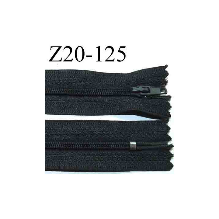 fermeture éclair longueur 20 cm couleur gris anthracite non séparable zip nylon largeur 2.5 cm largeur de la glissière 4 mm