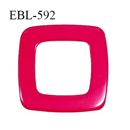 Boucle de réglage 21 mm en pvc rose fuchsia largeur intérieur 21 mm largeur totale 36 mm épaisseur 4 mm prix à l'unité