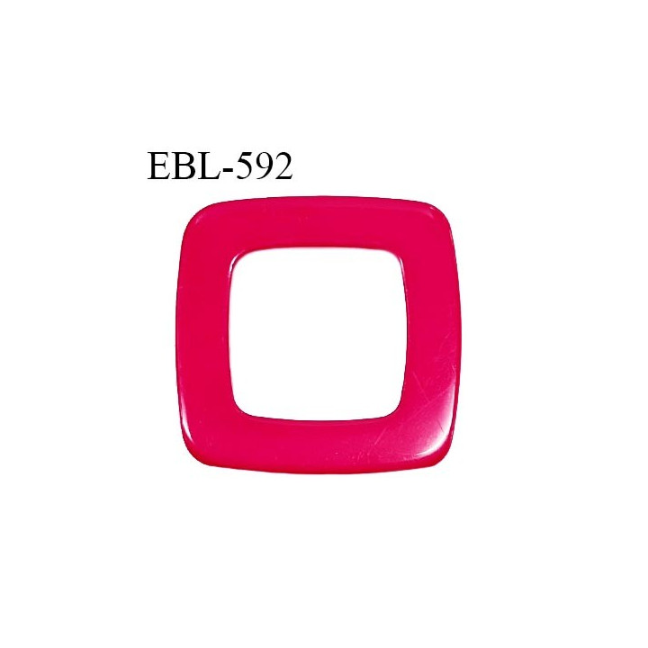 Boucle de réglage 21 mm en pvc rose fuchsia largeur intérieur 21 mm largeur totale 36 mm épaisseur 4 mm prix à l'unité