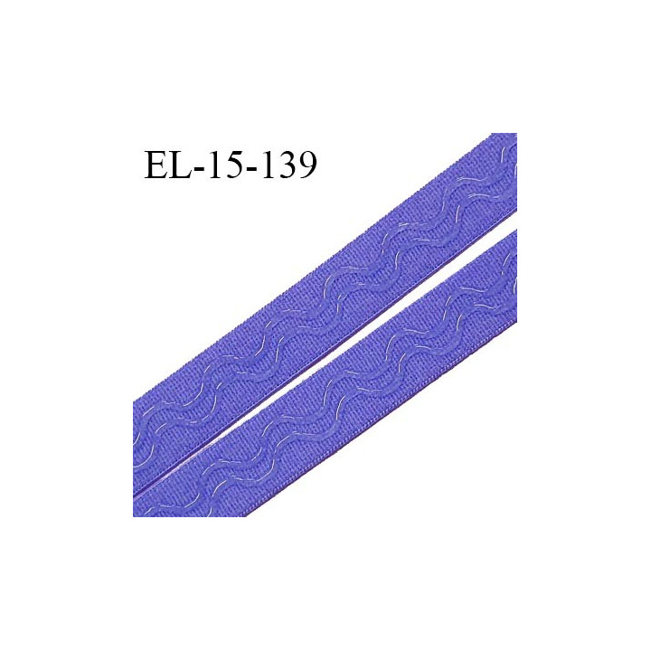 Elastique 15 mm anti glisse couleur bleu indigo haut de gamme largeur 15 mm prix au mètre