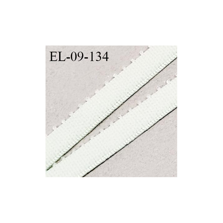 Elastique picot 9 mm lingerie couleur vert pistache clair largeur 9 mm haut de gamme prix au mètre