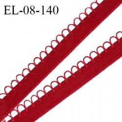 Elastique picot 8 mm haut de gamme couleur rubis largeur 8 mm prix au mètre
