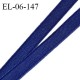 Elastique 6 mm fin spécial lingerie polyamide élasthanne couleur bleu largeur 6 mm prix au mètre