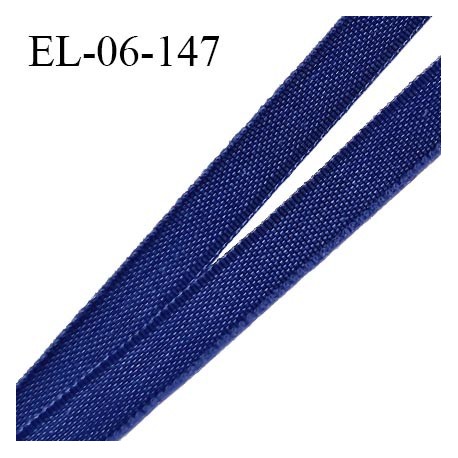 Elastique 6 mm fin spécial lingerie polyamide élasthanne couleur bleu largeur 6 mm prix au mètre