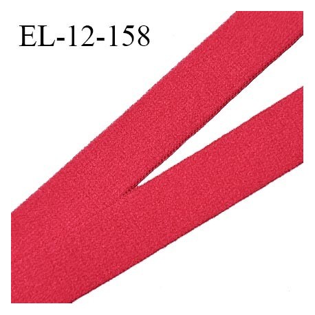 Elastique 12 mm lingerie couleur framboise doux au toucher allongement +110% prix au mètre