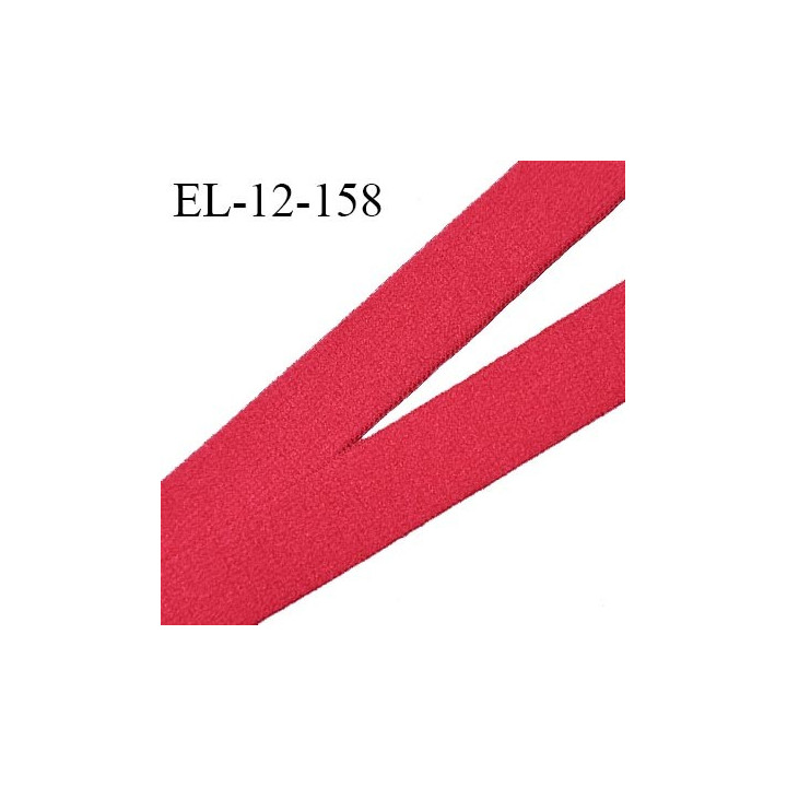 Elastique 12 mm lingerie couleur framboise doux au toucher allongement +110% prix au mètre