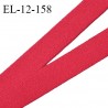 Elastique 12 mm lingerie couleur framboise doux au toucher allongement +110% prix au mètre