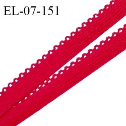 Elastique picot 7 mm lingerie couleur framboise largeur 7 mm haut de gamme prix au mètre