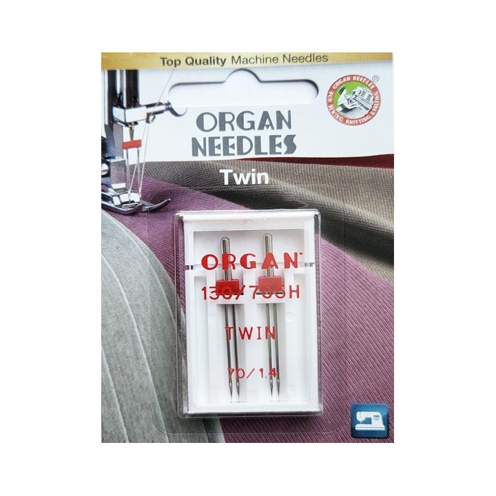 Aiguille Organ TWIN  n° 70 1.4 la boite de 2 aiguilles