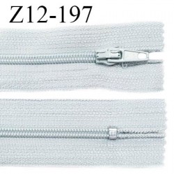Fermeture zip 12 cm non séparable couleur gris quartz largeur 2.5 cm zip nylon longueur 12 cm largeur 4 mm prix à la pièce