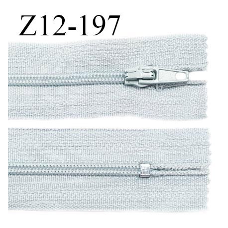 Fermeture zip 12 cm non séparable couleur gris quartz largeur 2.5 cm zip nylon longueur 12 cm largeur 4 mm prix à la pièce