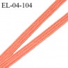 Elastique 4 mm spécial lingerie et couture couleur orange corail élastique fin très souple allongement +180% prix au mètre