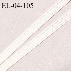 Elastique 4 mm spécial lingerie et couture couleur rose boudoir élastique fin très souple allongement +180% prix au mètre