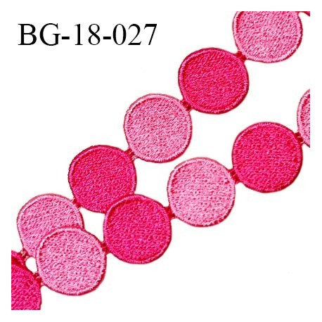 Galon ruban 18 mm couleur rose et fuchsia brillant largeur 18 mm prix au mètre