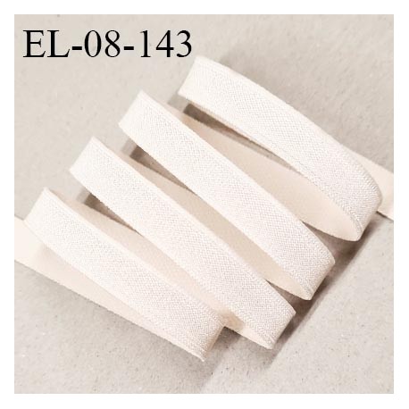 Elastique 8 mm lingerie haut de gamme couleur perle ivoire brillant largeur 8 mm allongement +60% prix au mètre