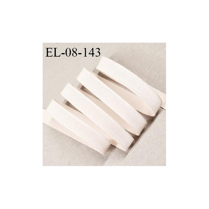 Elastique 8 mm lingerie haut de gamme couleur perle ivoire brillant largeur 8 mm allongement +60% prix au mètre