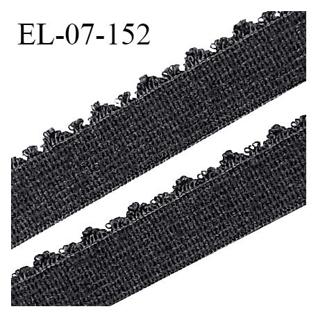 Elastique picot 7 mm lingerie couleur gris graphite largeur 7 mm haut de gamme prix au mètre