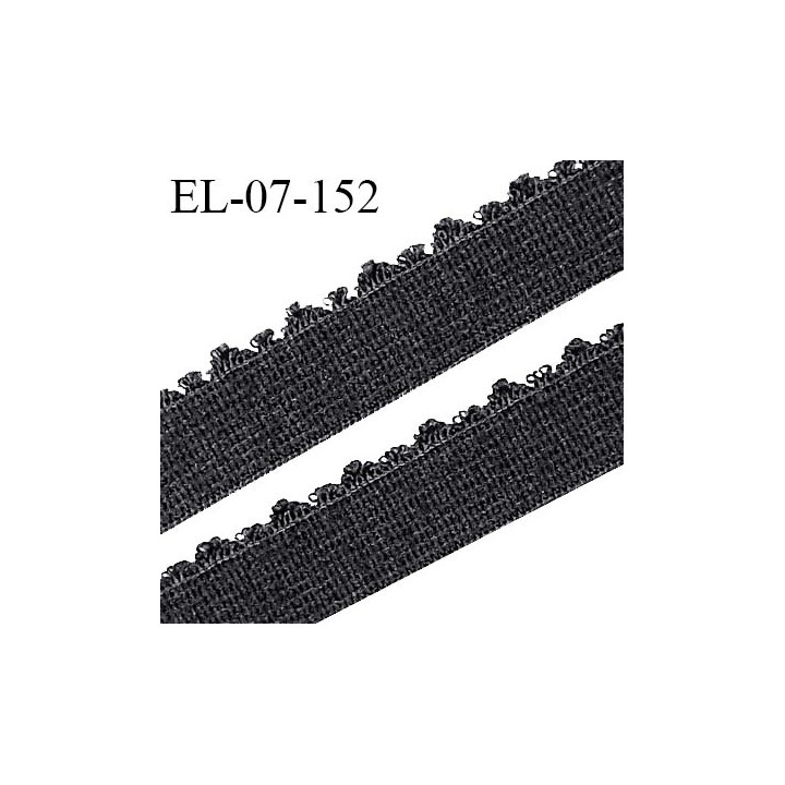 Elastique picot 7 mm lingerie couleur gris graphite largeur 7 mm haut de gamme prix au mètre