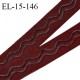 Elastique 15 mm anti glisse couleur marron rouge haut de gamme largeur 15 mm prix au mètre