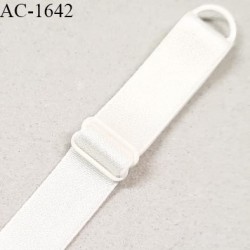 Bretelle lingerie SG 18 mm couleur nacre brillant avec 1 barrette et 1 anneau largeur 18 mm prix à l'unité