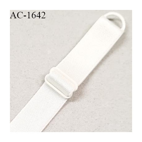 Bretelle lingerie SG 18 mm couleur nacre brillant avec 1 barrette et 1 anneau largeur 18 mm prix à l'unité
