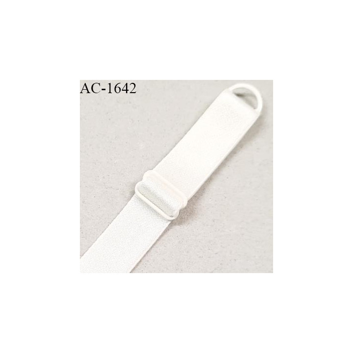 Bretelle lingerie SG 18 mm couleur nacre brillant avec 1 barrette et 1 anneau largeur 18 mm prix à l'unité