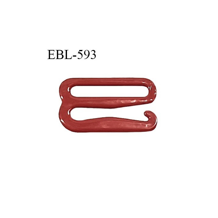 Crochet 15 mm de réglage bretelle soutien gorge en métal laqué couleur ocre rouge prix à l'unité