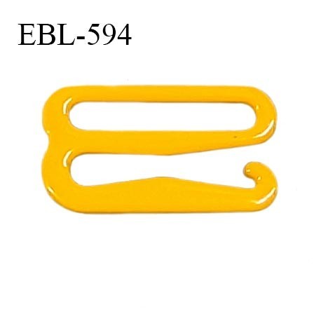 Crochet 15 mm de réglage bretelle soutien gorge en métal laqué couleur jaune prix à l'unité