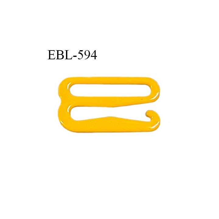 Crochet 15 mm de réglage bretelle soutien gorge en métal laqué couleur jaune prix à l'unité