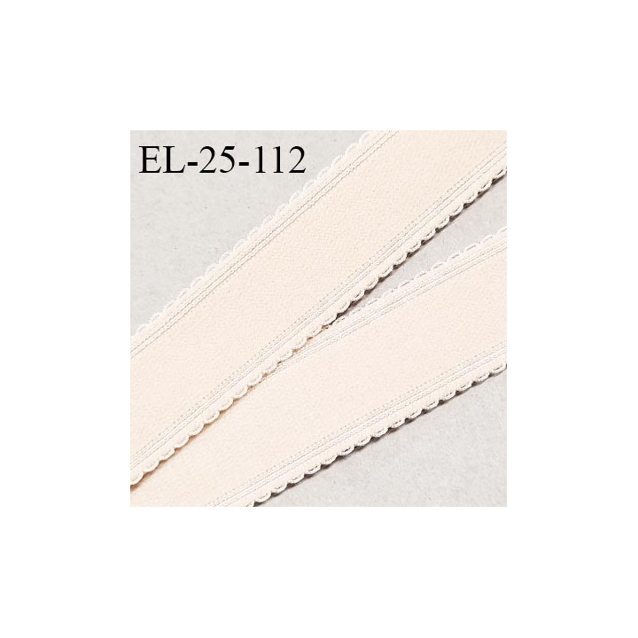 Elastique picot 25 mm bretelle et lingerie couleur ivoire ancien très beau largeur 25 mm prix au mètre